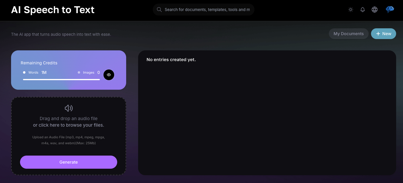 Upload, Analyze, Generate.